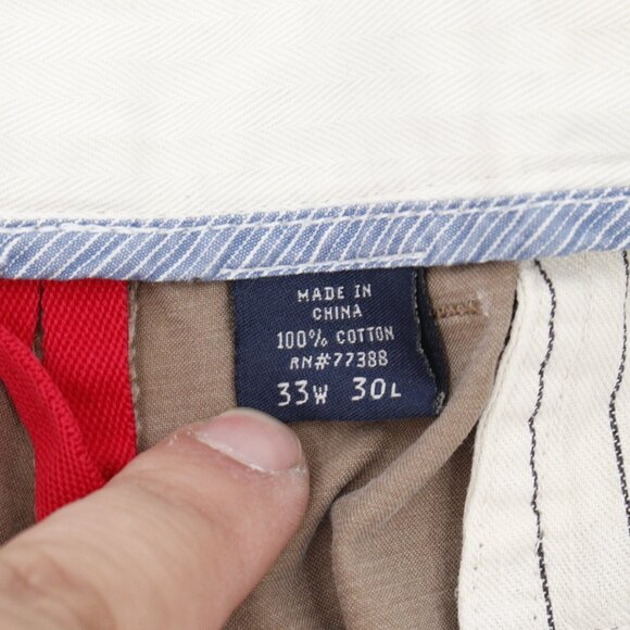 Vintage J crew pants Mens 33 34x29.5 chino flat front casual pockets straight - Picture 15 of 16
